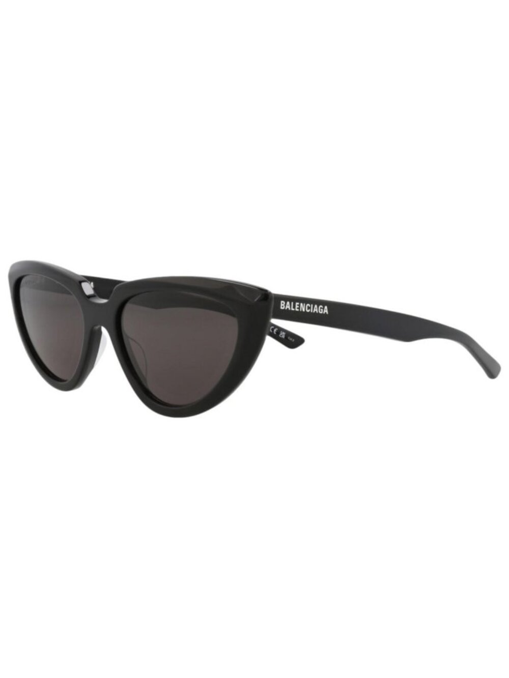 New Balenciaga Womens Cat Eye Black Black Grey Fashion Designer Sunglasses